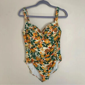 Niptuck Orange Brown One Piece  Bathing Suit 12